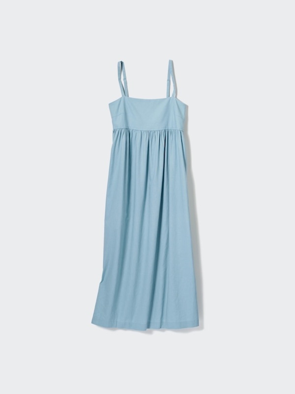 Uniqlo Linen Blend Gathered Camisol Dress